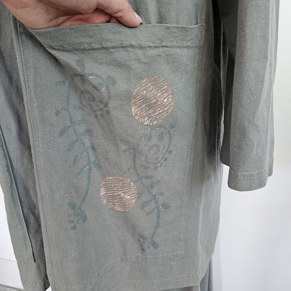 Blue Fish Vintage Sage Hand Printed Skirt Set - Picture 7 of 16
